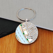 Football Team Club Stadium Map Metal Keyring