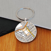 Football Team Club Stadium Map Metal Keyring