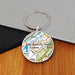 Football Team Club Stadium Map Metal Keyring
