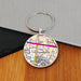 Football Team Club Stadium Map Metal Keyring
