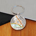Football Team Club Stadium Map Metal Keyring