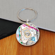 Football Team Club Stadium Map Metal Keyring