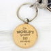 Engraved The World's Greatest Dad Wooden Keyring