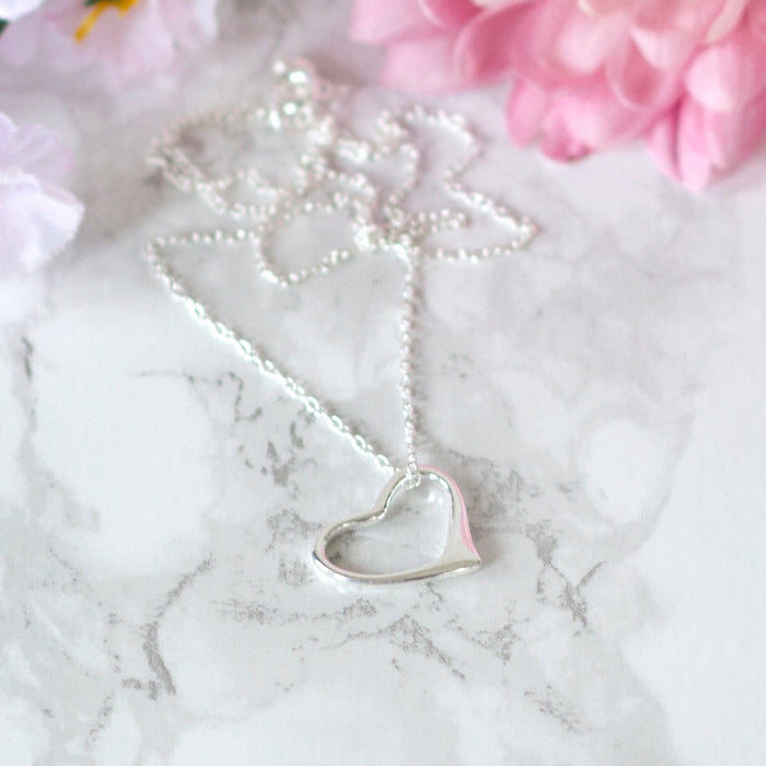 Thank You Maid Of Honour Heart Necklace - Personalised Gift Box