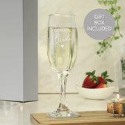 Engraved Bride Flute Glass & Gift Box