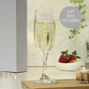 Engraved Mother of the Bride Flute Glass & Gift Box