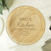 Engraved Dad’s Kitchen Round Wooden Chopping Board