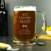 Engraved Groomsman Pint Stern Glass Tankard & Gift Box