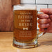 Engraved Father of the Bride Pint Tankard Glass & Gift Box