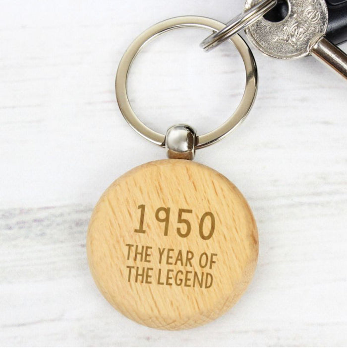 75th Birthday Year of The Legend Keyring