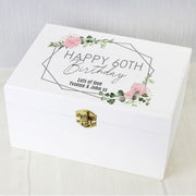 Personalised 60th Birthday Rose Keepsake Wooden Box