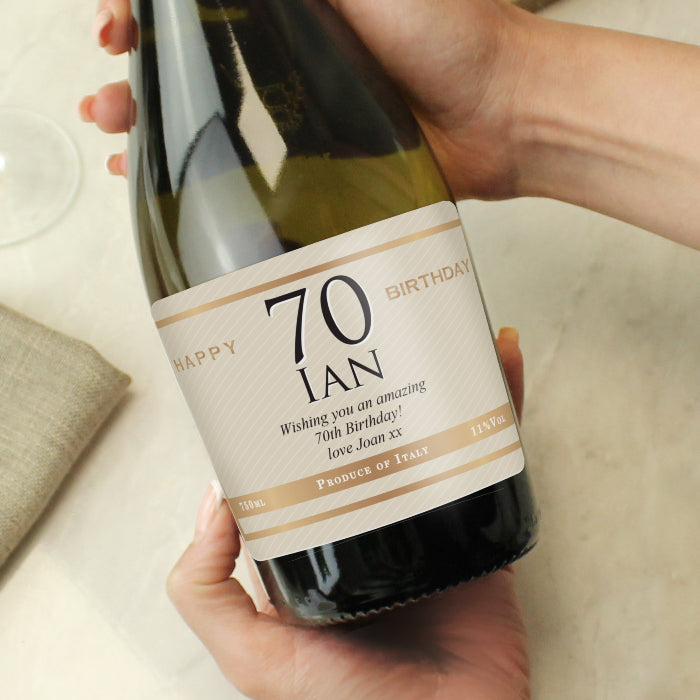 Personalised Birthday Prosecco Bottle