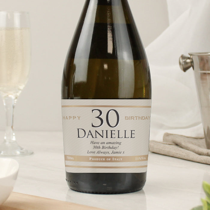Personalised Birthday Prosecco Bottle