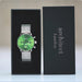 Engraved Men's Architect Motivator Quartz Watch - Envy Green With Silver Mesh Strap