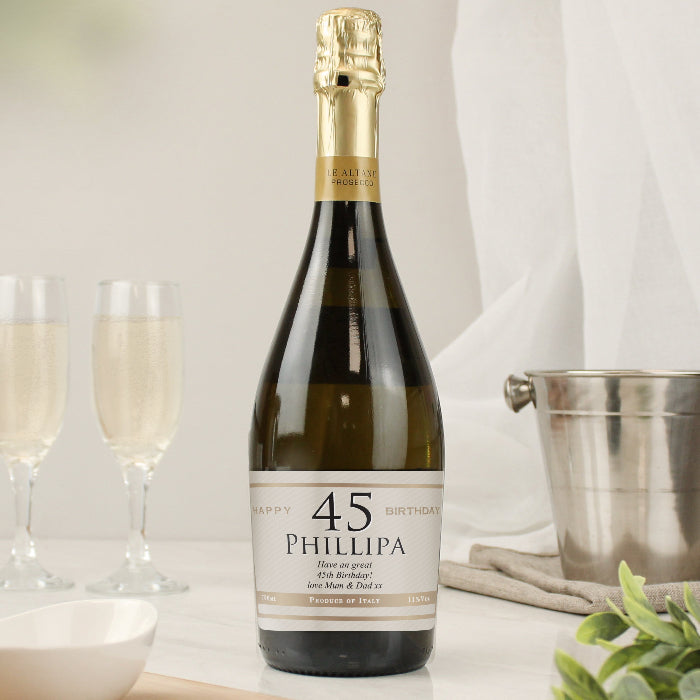 Personalised Birthday Prosecco Bottle