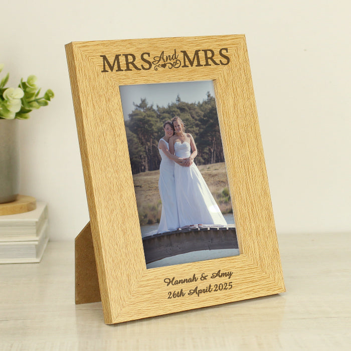 Personalised Mrs & Mrs Photo Frame