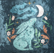 35cm Square Midnight Hare Cushion