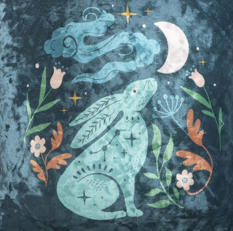 35cm Square Midnight Hare Cushion