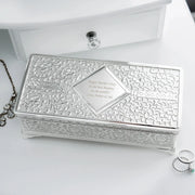 Engraved Silver Plated Trinket Box - Any Message