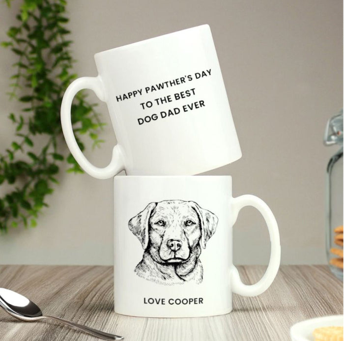 Personalised Father's Day Dog Dad Mug - Happy Pawther Day