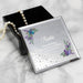 Engraved Floral Butterfly Diamante Glass Trinket Box