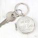 Engraved I Have A Hero I Call Him Step Dad Photo Locket Keyring