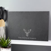 Personalised Stag Design Slate Placemat