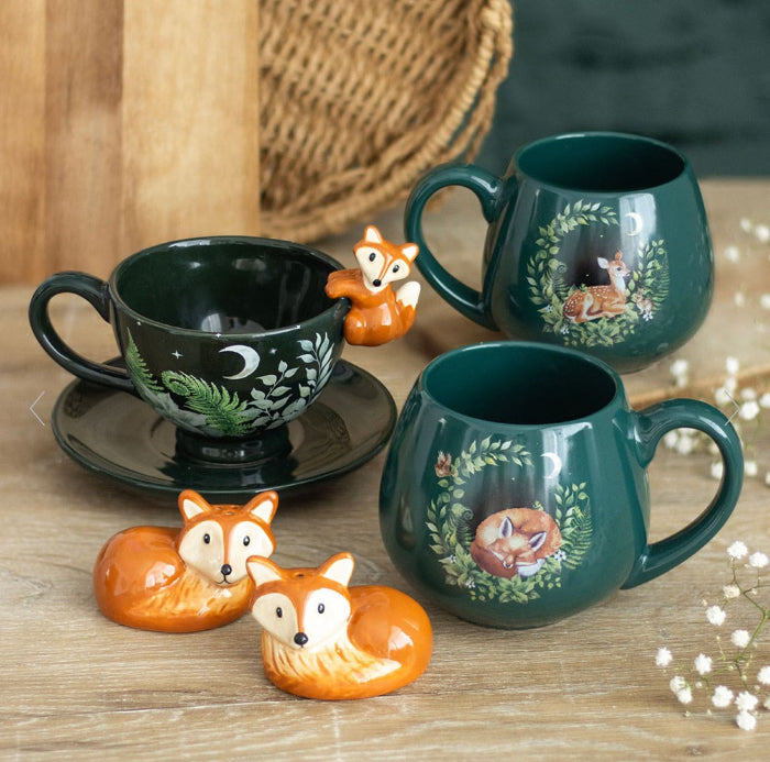 Fox Shaped Salt and Pepper Shaker Set