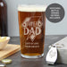 Engraved Super Dad Pint Glass & Bottle Opener Gift Set