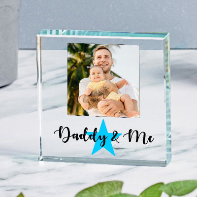 Daddy & Me Glass Photo Gift Keepsake