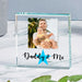 Daddy & Me Gift Glass Photo Upload Keepsake Block