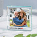 Love You Dad Photo Glass Freestanding Keepsake