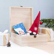 Personalised Boy Elf Wooden Christmas Eve Box