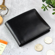 Personalised Black Leather Wallet - Any message