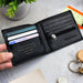 Personalised Black Leather Wallet - Any message