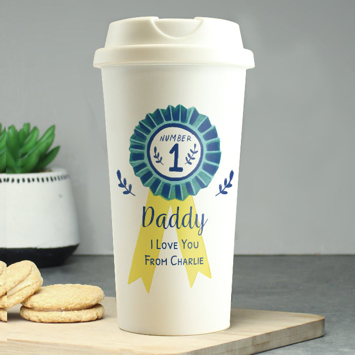 Personalised Number 1 Daddy Award Travel Mug - Gift For Daddy