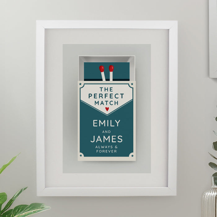 Personalised Perfect Match Wedding & Anniversary Framed Print