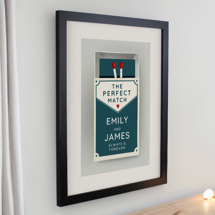 Personalised Perfect Match Wedding & Anniversary Framed Print