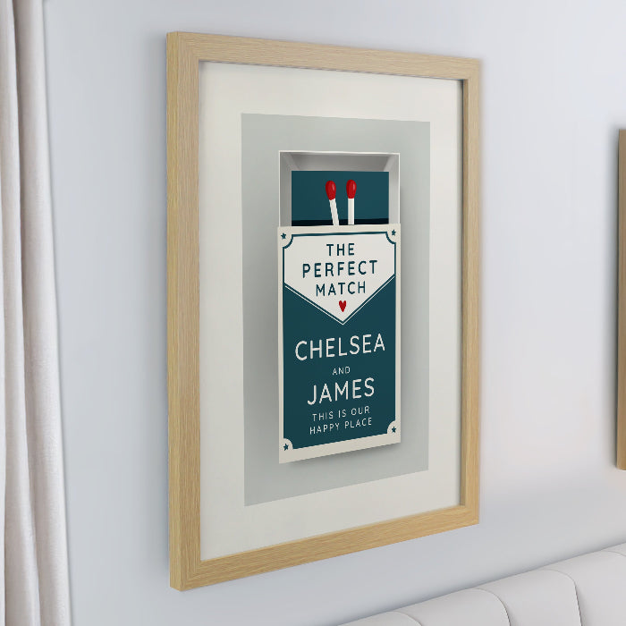 Personalised Perfect Match Wedding & Anniversary Framed Print