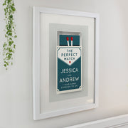 Personalised Perfect Match Wedding & Anniversary Framed Print
