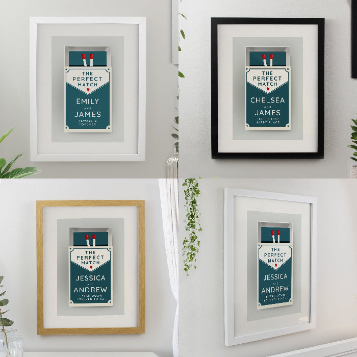 Personalised Perfect Match Wedding & Anniversary Framed Print