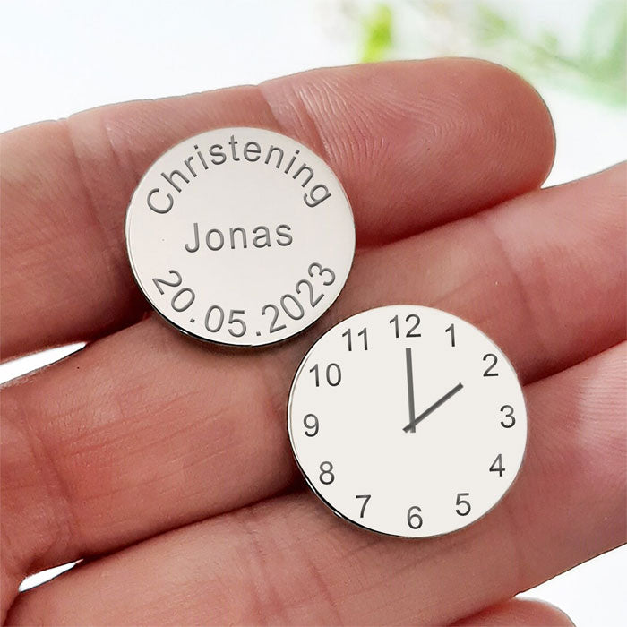 Engraved Christening Day Cufflinks