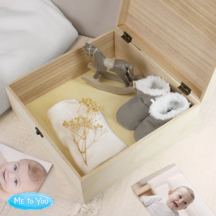 Personalised Christening Memory Wooden Keepsake Box