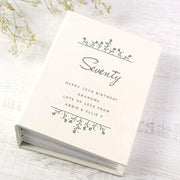 Personalised Floral 70th Birthday Photo Album with Sleeves - 6x4