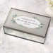 Personalised Botanical Maid Of Honour Mirrored Jewellery Box