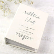 Personalised Floral 60th Birthday Photo Album with Sleeves - 6x4