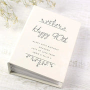 Personalised Floral 90th Birthday Photo Album with Sleeves - 6x4