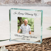 Personalised In Loving Memory Of Memorial Photo Glass Block
