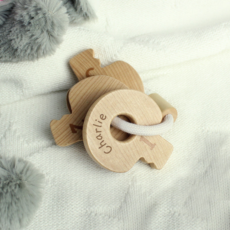Personalised Wooden Baby Keys