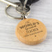 Engraved The World's Greatest Teacher Wooden Keyring